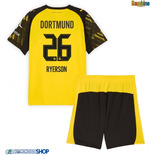 Maglie da calcio Borussia Dortmund Julian Ryerson #26 Prima Maglia Bambino 2025-26 Manica Corta + Pantaloni corti)